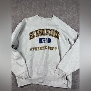Vintage 90s St Paul MN Police Department Crewneck Sweatshirt Mens Size XXL